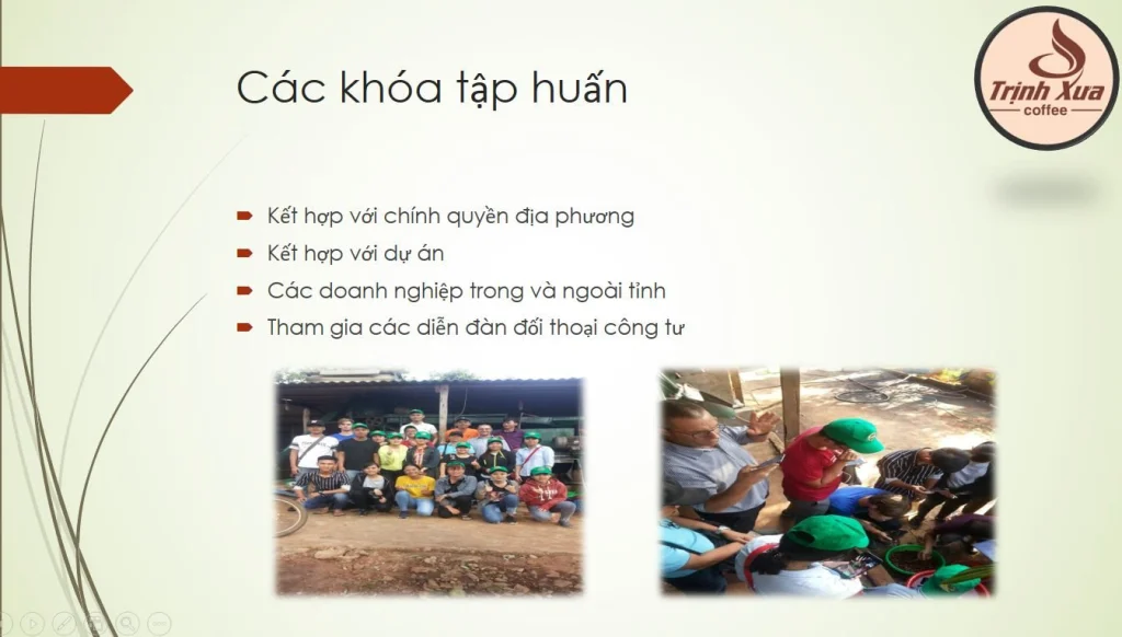 Các khóa tập huấn cho bà con nông dân